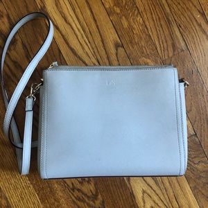 Lo & Sons pearl crossbody with gold hardware